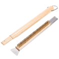 thumbnail image 2 of Pizza Oven Brush with Scraper Pizza Oven Brush with Scraper,Copper Wire Pizza Brush with Wood Handle, Portable Pizza Scraper, Outdoor Pizza Oven Accessories, 2 of 5