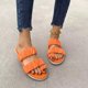 thumbnail image 2 of Amzcrzy Zapatos de mujer,Zapatos de mujer,Zapatillas de mujer, Pantuflas bajas con tacón plano y parte trasera hueca de color liso con costuras de coche para mujer Sandalias Mujer Zapatillas De Casa, 2 of 4