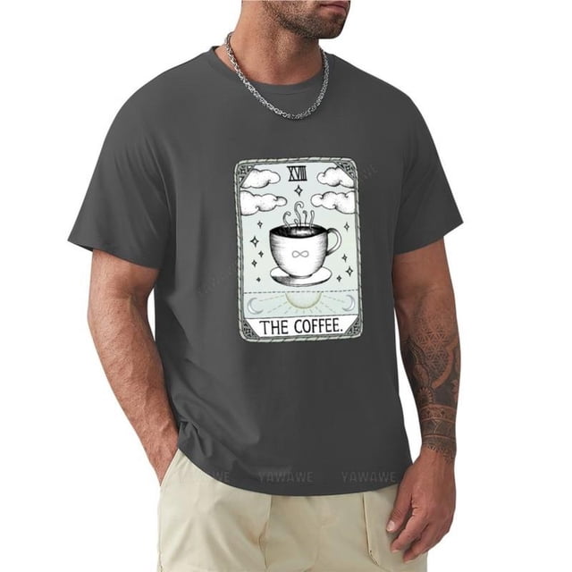 Camiseta con estampado de café para hombre camisa de manga corta para fanáticos deportivos de marca