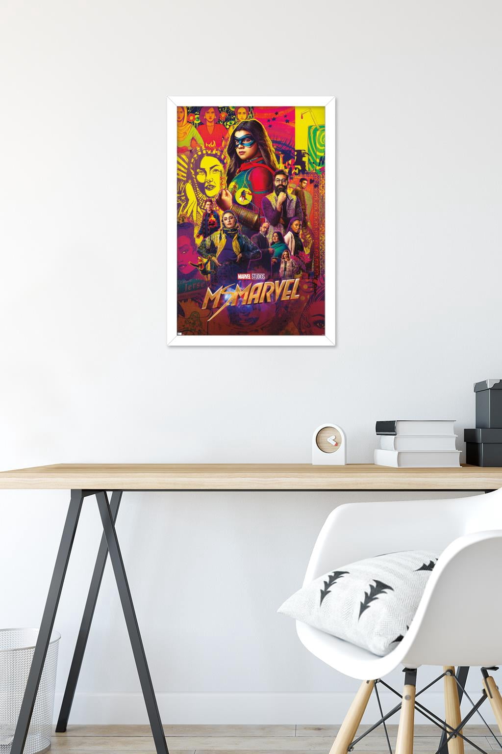 Marvel Ms. Marvel - One Sheet Wall Poster, 14.725" x 22.375" Framed
