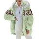 thumbnail image 2 of Pntutb, chaqueta informal de manga larga con capucha y cremallera de felpa con estampado de leopardo para mujer, chaqueta de retazos de Color sólido, prendas de vestir, abrigo, liquidación Pntutb Pntutb-2593, 2 of 5