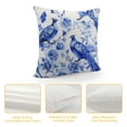 thumbnail image 4 of COMIO  Chinoiserie Pillow Cover  Peacock Throw Pillow Covers, Blue and White Pillow Covers Blue Willow Decor Chic Asian Pillow for Couch Sofa Home Decor Cushion Covers Outdoor Decor, 4 of 5