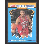1990 Fleer All-Stars Philadelphia 76ers Charles Barkley #1 Basketball Card Philadelphia 76ers NBA Basketball Trading Card