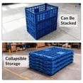 thumbnail image 3 of QinaQin Caja plegable de almacenamiento de 52 L, tipo milk crate de plástico reforzado, diseño colapsable y multiusos para garaje, cocina, oficina y organización diaria, 3 of 8