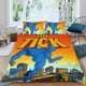 thumbnail image 2 of El Tick Conjunto de sábanas temático, trío de piezas, cómodo y amigable con la piel, diseño único, regalo de decoración para el hogar para familiares, amigos y fans,173cm *218cm, 2 of 6