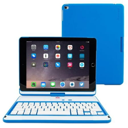 Snugg iPad Air 2 Keyboard, [Blue] Wireless Bluetooth Keyboard Case Cover 360Â° degree Rotatable Keyboard for Apple iPad Air