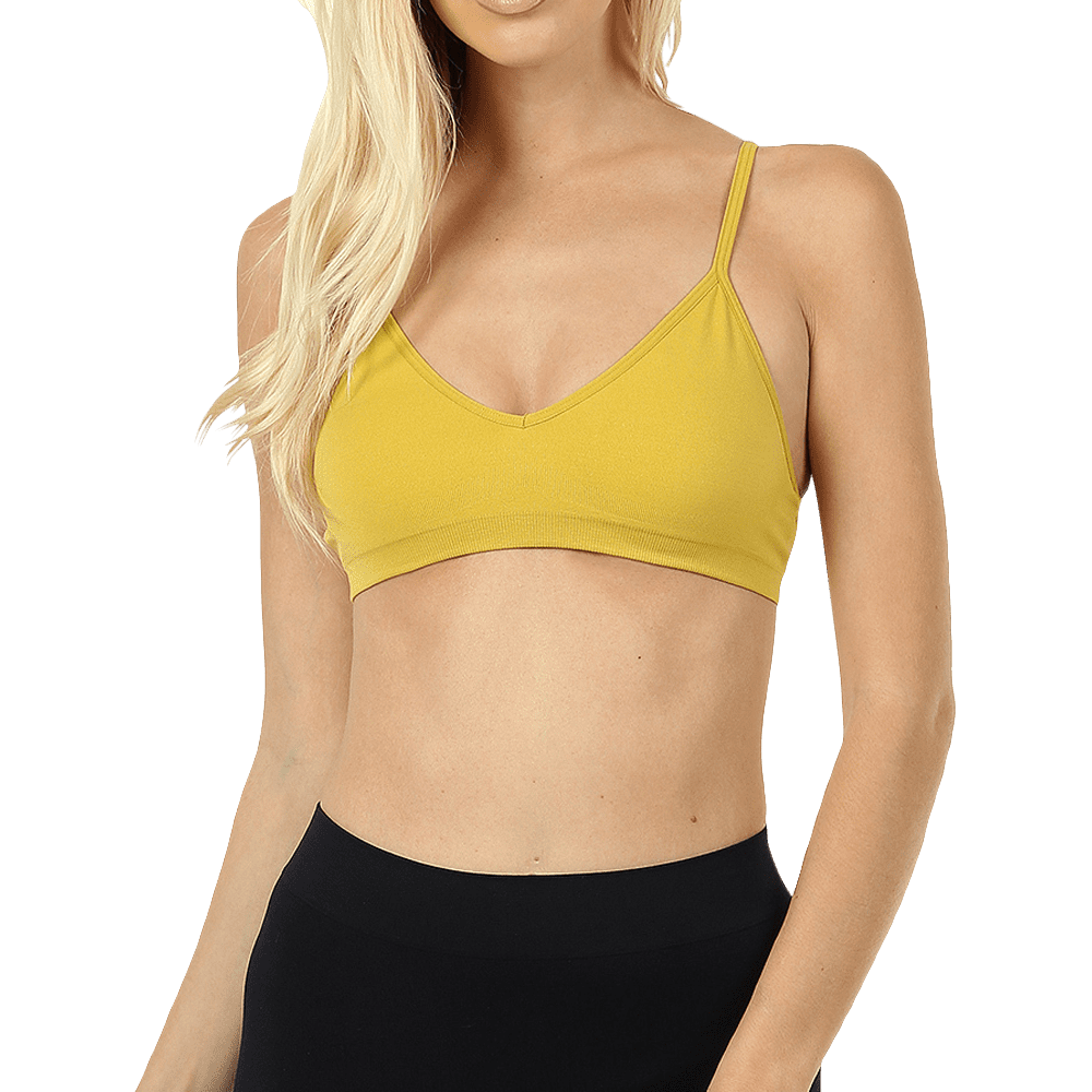TheLovely Women Vfront bandeau Sports Bra with adjustable straps and