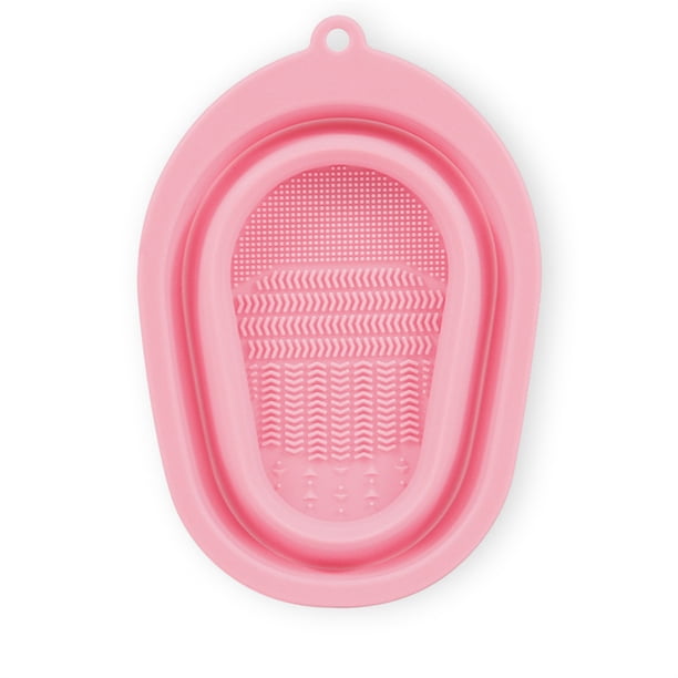Bewildely Alfombrilla de limpieza de brochas de maquillaje de silicona, herramientas cosméticas, almohadilla de lavado, esponja portátil, aplicadores de Suministros de limpieza para el hogar Rosado Bewildely HA059142-01