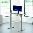 thumbnail image 2 of VIVO Electric 60” x 24” Stand Up Desk, White Marble Dry Erase Top, Gray Frame, 2 of 8
