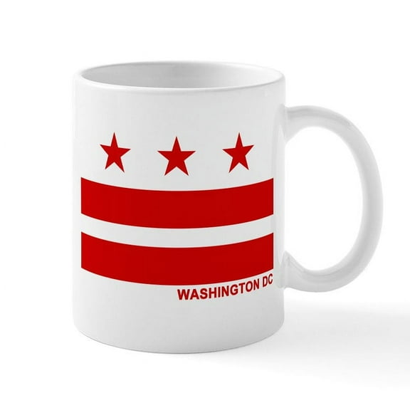 CafePress - Washington DC Flag Mug - 11 oz Ceramic Mug - Novelty Coffee Tea Cup