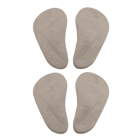 Unique Bargains 2 Pair Arch Support Inserts Two-tone Comfortable Foot Arch Supports 3.94"x2.17"x0.2" Khaki