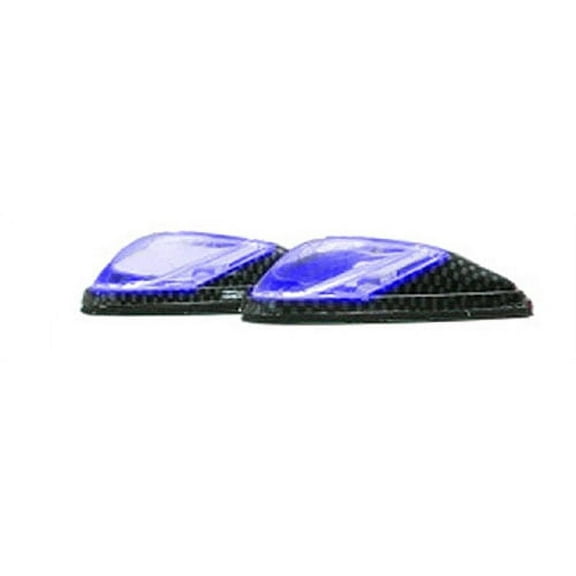 LED MARKER LIGHTS MINI-FLUSH MT. C.F. BODY BLUE (1 LED) W/BO