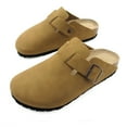 thumbnail image 3 of Lurnyet Women Slip On Suede Clogs with Buckle Closure Sandal, 3 of 7