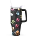 thumbnail image 2 of Personalized Dog Lover Gift Idea - 40oz Insulated Tumbler with Straw for Women - Non-Slip Handle Coffee Travel Cup, 2 of 7