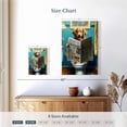 thumbnail image 3 of Elephant Stock Golden Retriever On A Toilet Wall Art - Vertical Canvas Wall Art - Bathroom Wall Decor - Humor Canvas - Blue And Orange Decor - 8" x 12", 3 of 4