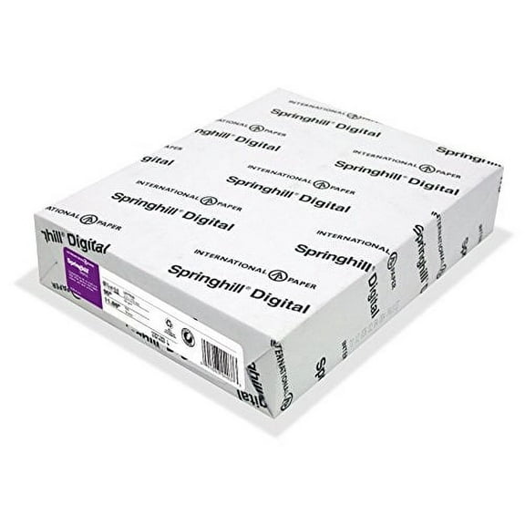 Springhill, Digital Vellum Cover White, 80lb, Letter, 8.5 x 11, 92 Bright, 250 Sheets /1 Ream, Made In The USA