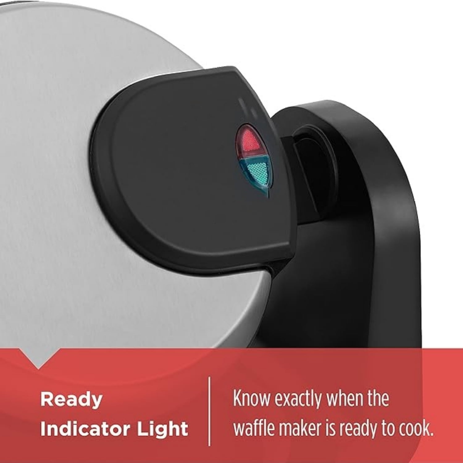 Flip Waffle Maker, Silver, 4 Belgian Waffles