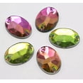 thumbnail image 2 of U8MO 100 Rainbow AB Flatback Acrylic Faceted Oval Sewing Rhinestone Beads 13X18mm, 2 of 6