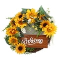 thumbnail image 3 of Ouitble Sunflower Wreath for Front Door, Artificial Sunflower Wreath Wreath for All Season Front Door Window Home Decor 15 Inch, 3 of 8