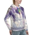 thumbnail image 6 of Honeii Lavender Blooms Window Pattern Womens Oversized Hoodies Long Sleeve Sweatshirts Pullover Fall Outfits with Pocket-Medium, 6 of 7