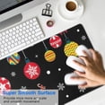 thumbnail image 4 of Long Mouse Pads for Desk,Black Christmas Ornament Pattern Desk Mats on Top Of Desks, Desk Mouse Pad Extra Large with 3mm Non-Slip Base and Stitched Edge for Gaming,Office,Work,Home 31.5x11.8in, 4 of 5