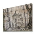 thumbnail image 2 of Designart 'Old Haunted Castle In The Woods' Traditional Print on Natural Pine Wood, 2 of 5