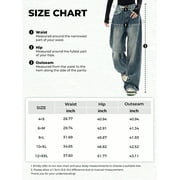 EMMIOL Womens Y2K Barrel Baggy Jeans Stretch High Waist Wide Leg Jeans Vintage Boyfriend Denim Pants