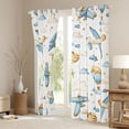 thumbnail image 3 of Homewish Retro Cartoon Airplane Black Out Curtains,Hot Air Balloon Curtains Pack of 2 (42x63 Each),White Blue Brown Bedroom Curtains For Boys Kids,Super Cozy Room Decor, 3 of 6