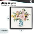 thumbnail image 4 of Stupell Industries Shabby Chic Summer Chinoiserie Vase Black Floating Frame Canvas Art, 18 x 18, by Carol Robinson, 4 of 8
