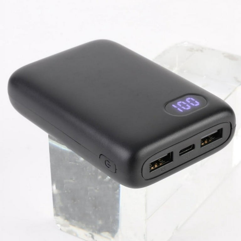 50000 mAh Dual USB Portable Power Bank External Battery Fast Charging -  Black