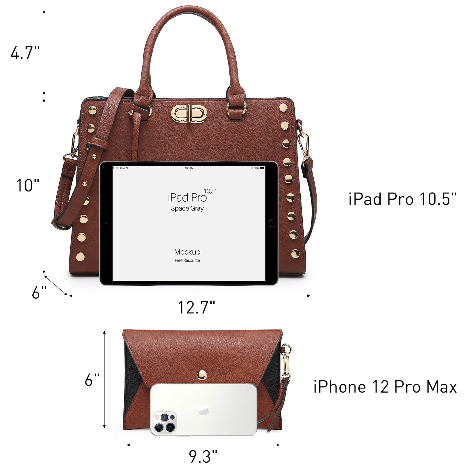 Dasein Purses and Handbags for Women Satchel Bags top Handle Shoulder Bag Work Tote Bag with Matching Wallet