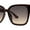Tortoise / Smoke, variant on Womens Slick Horn Rim Inset Lens Plastic Chic Sunglasses Peach Brown