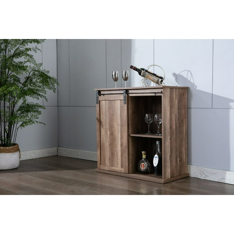 Boraam Industries Weston Sliding Barn Door Wine Cabinet Boraam Industries Weston Sliding Barn Door Wine Cabinet