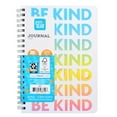 Pen + Gear Journal, Spiral Bound, 120 Lined Pages, 5x7, Hardcover, Be Kind Design with Metallic