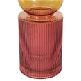 thumbnail image 4 of DecMode 5"W, 14"H Geometric Ribbed Multi Colored Glass Vase with Color Blocks, Set of 2, 4 of 9