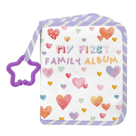 My Firsts Family Photo Album for Baby,4×6 Baby Photo Album,Soft Toddler Pictures Albums with Safety Mirrour for Newborns