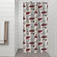 thumbnail image 2 of White Christmas Truck and Tree Pattern Shower Curtain 36"x72" ,Bathroom Decorative Shower Curtains Set with 12 Hooks,Modern Waterproof Washable Shower Curtain, 2 of 6
