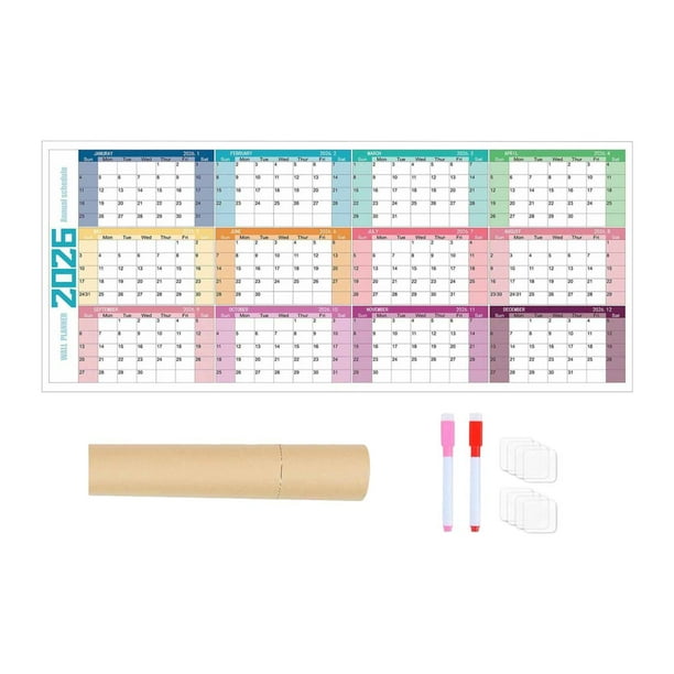 Calendario de pared 2026, calendario mensual, regalo de Año Nuevo, planificador de pared vertical para Estilo B