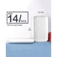 thumbnail image 2 of 14 Inch Large Serving Platter Set of 3, White Porcelain Serving Trays for Entertaining, Rectangular Platters for Turkey Meat Appetizer Party, Oven Microwave Dishwasher Safe Dinnerware, 2 of 7