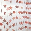 HUIYI Rose Gold Star Banners Garlands Party Decor Supply Glitter Paper Bling Five Point Stars for Birthday Dinner Baptism Carnival Back to School Child Room