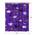 thumbnail image 5 of Halloween Purple Spider Web Pattern Shower Curtain 72"x84" ,Bathroom Decorative Shower Curtains Set with 12 Hooks,Modern Waterproof Washable Shower Curtain, 5 of 6
