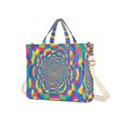 thumbnail image 7 of FORMRS Womens Corduroy Tote Bag Crossbody Shoulder Handbag with Pocket, Psychedelic Pattern, 7 of 7