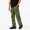 Army Green*, variant on Men's Pants Solid Color Side Insert Pockets Dual Zipper Flap Cargo Pockets Side Drawstring Straight Full Length Casual Trousers Army Green