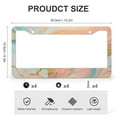 thumbnail image 3 of Multicolored Pink Blue Swirl License Plate Cover 2 Pack Flow Marble Painting License Plate Cover Frame for Girl Women Men Vehicles 2 Hole Metal License Plate Frames, 3 of 6