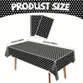 thumbnail image 2 of FABLE- 4 Black &White Polka Dot Tablecloths, 54X108 Inch Plastic Tablecloth Mini Mouse, 2 of 5