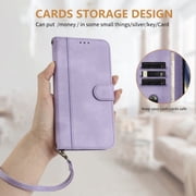 Case for MOTO E22i 4G Wallet Phone Cover with Wrist Strap, Card Slots and Cash Pocket, PU Leather Magnetic Closure and Anti-Drop Stand Flip Protective Shockproof Case