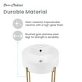 thumbnail image 4 of Monaco 15.75" Round Console Sink with Faucet Mount, White Basin Brushed Gold Legs, 4 of 11
