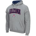 thumbnail image 2 of Men's Colosseum Heather Gray Arizona Wildcats Arch & Logo 3.0 Pullover Hoodie, 2 of 3