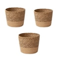 thumbnail image 1 of 3x cesta para macetero Macarena tejida natural organizador decoración almacenamiento, 1 of 8