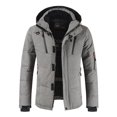 thumbnail image 1 of Guardoinrt Polyester Mens Duck Down Jacket For Ultimate Warmth And Style Wide Application Hooded Puffer Jacket grey M, 1 of 6